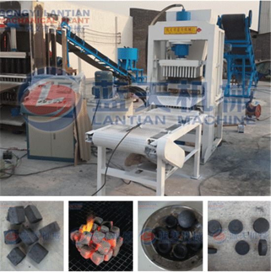 Hydraulic bamboo charcoal briquette machine