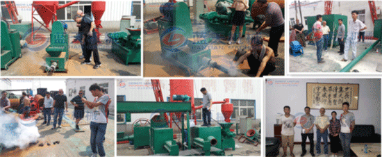 Biomass extruder machine