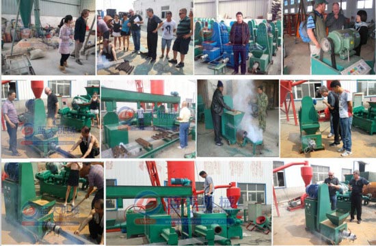 Rice husk briquette machine