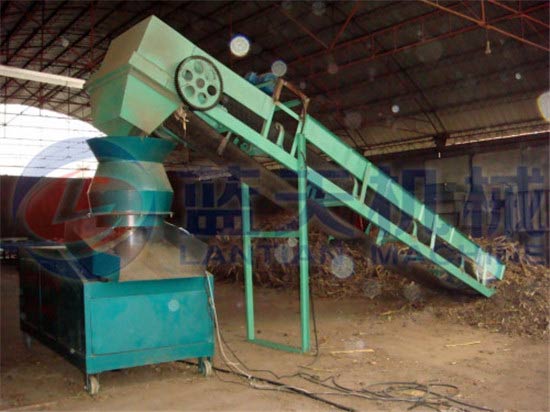 Peanut shell briquette machine