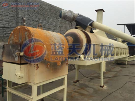 Wood chips rotary dryer