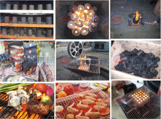 BBQ charcoal briquettes machine